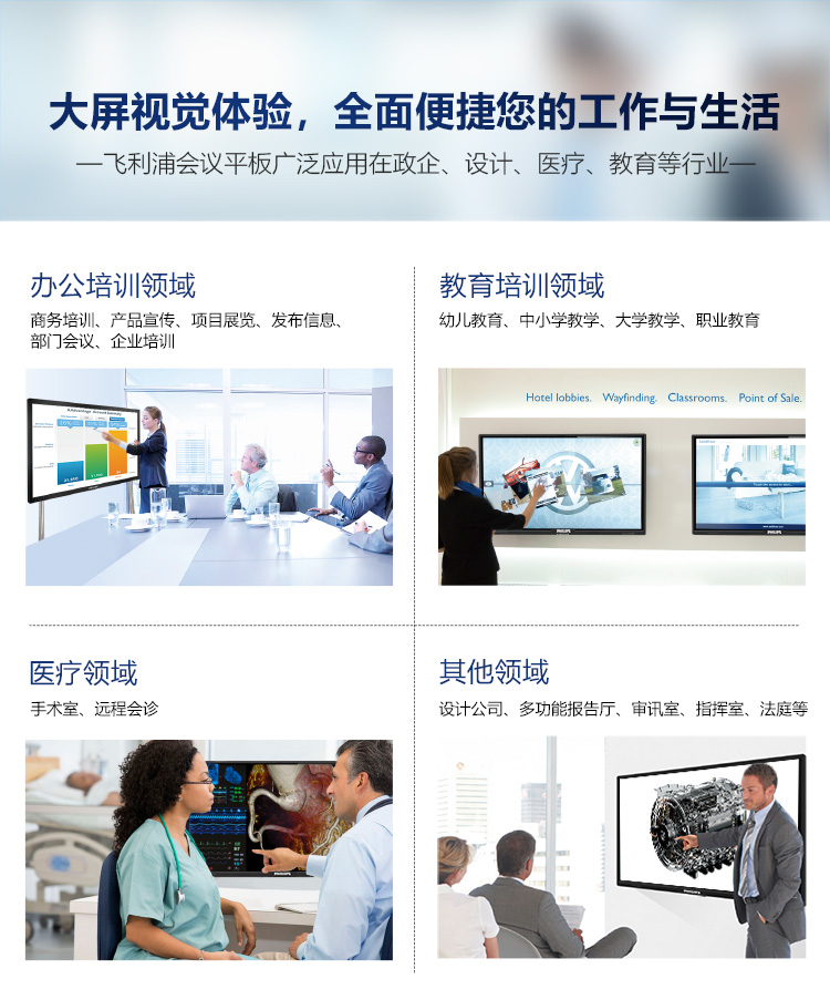 大屏视觉体验，全面便捷您的工作与生活