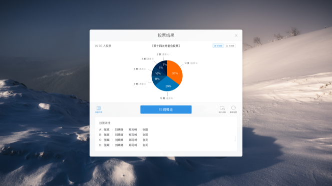 投票扫码，自定义内容编辑
