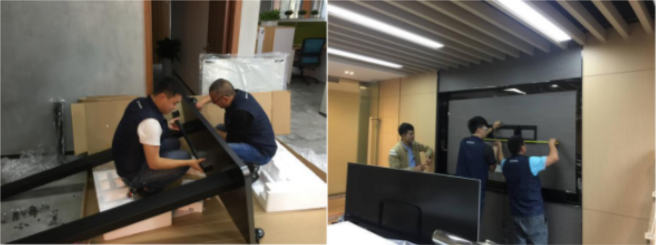 午夜免费视频APP服务团队安装现场图